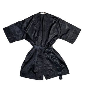 Vintage Black Lingerie Robe